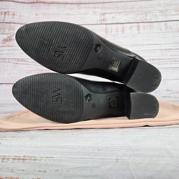 Stuart Weitzman YULIANA 60 Black Leather Stretch Ankle Boots Size US 8B dust bag - Picture 7 of 12